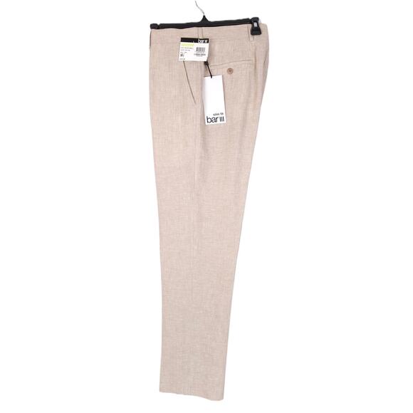 Bar III Men's Slim-Fit 100% Linen 2-Piece Suit Tan Solid 44L 36x34 NWT - Picture 11 of 13